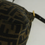 FENDI Zucca Canvas Mamma Baguette Shoulder Bag Brownyk9181