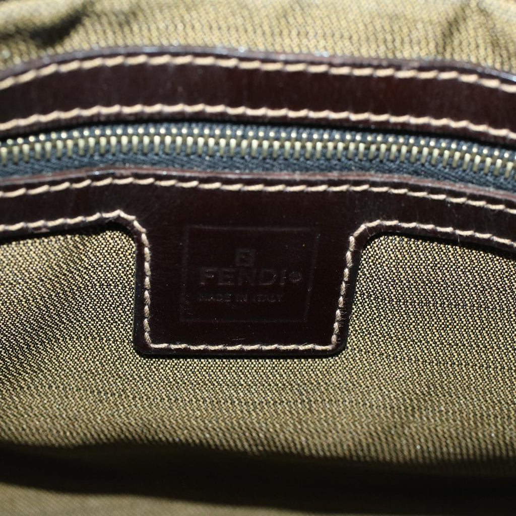 FENDI Zucca Canvas Mamma Baguette Shoulder Bag Brownyk9181