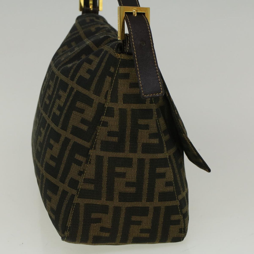 FENDI Zucca Canvas Mamma Baguette Shoulder Bag Brownyk9181