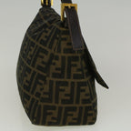 FENDI Zucca Canvas Mamma Baguette Shoulder Bag Brownyk9181
