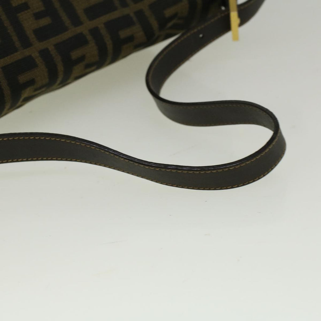 FENDI Zucca Canvas Mamma Baguette Shoulder Bag Brownyk9181