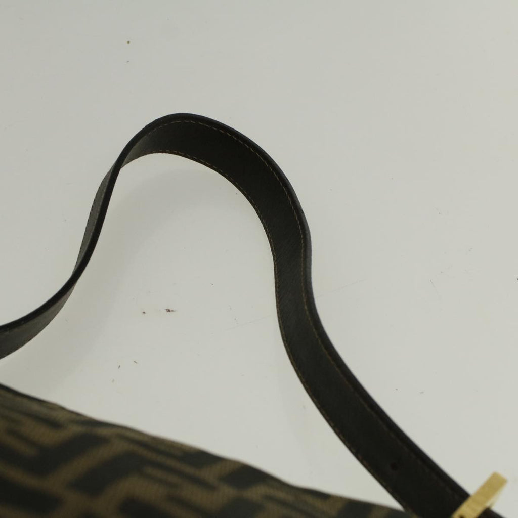 FENDI Zucca Canvas Mamma Baguette Shoulder Bag Brownyk9181