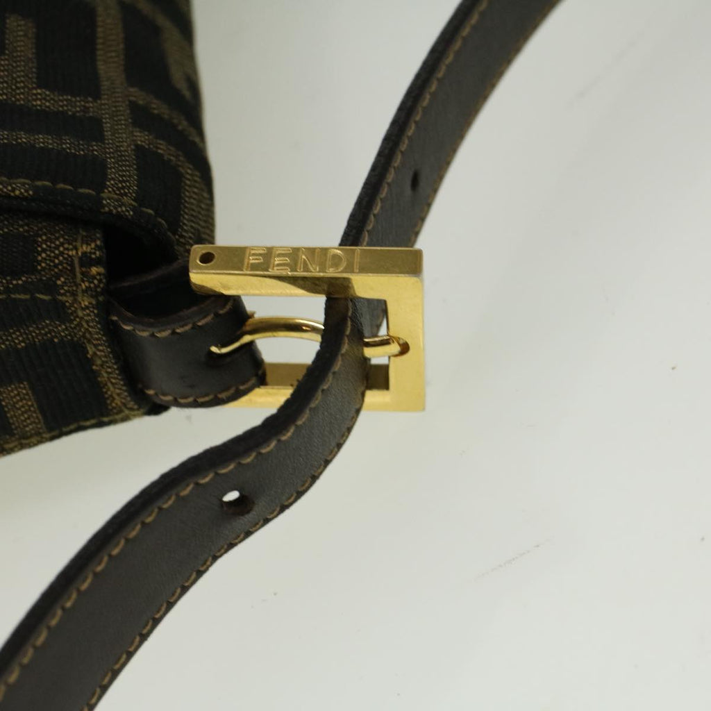 FENDI Zucca Canvas Mamma Baguette Shoulder Bag Brownyk9181
