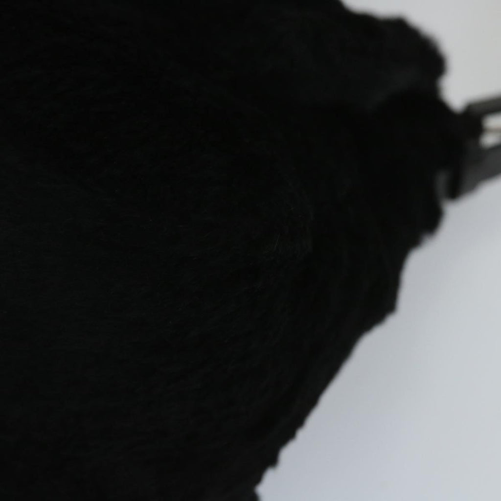 FENDI Mamma Baguette Shoulder Bag Fur Blackyk9200