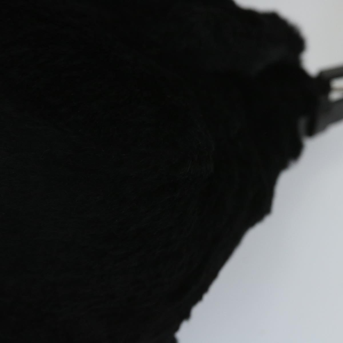 FENDI Mamma Baguette Shoulder Bag Fur Blackyk9200