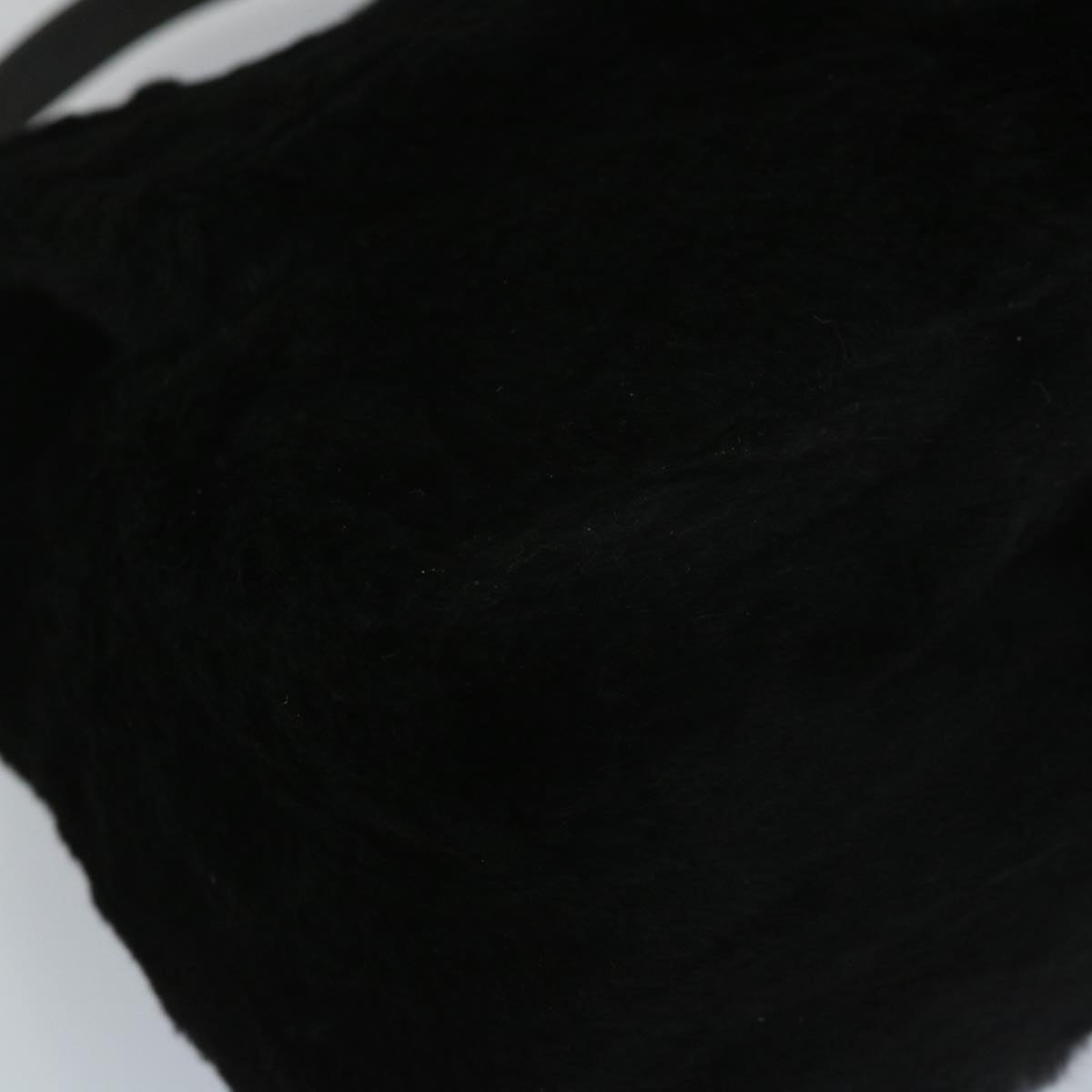 FENDI Mamma Baguette Shoulder Bag Fur Blackyk9200