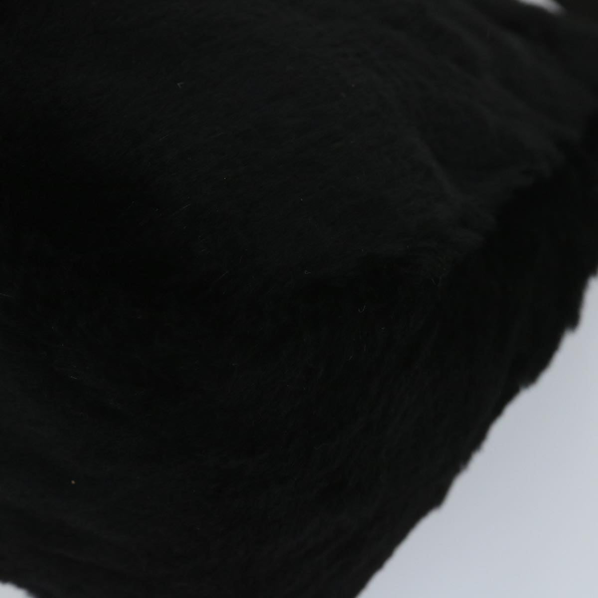 FENDI Mamma Baguette Shoulder Bag Fur Blackyk9200