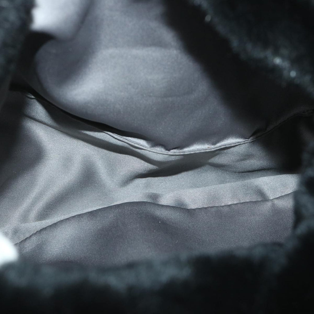 FENDI Mamma Baguette Shoulder Bag Fur Blackyk9200