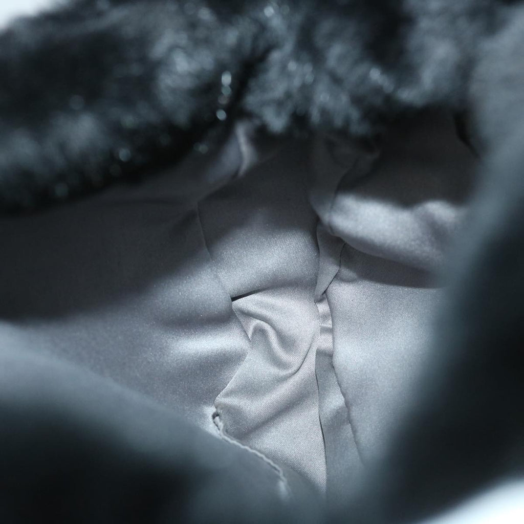 FENDI Mamma Baguette Shoulder Bag Fur Blackyk9200