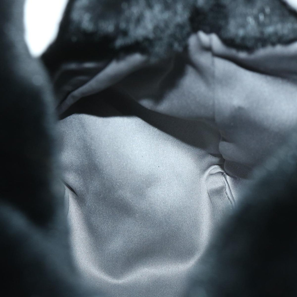 FENDI Mamma Baguette Shoulder Bag Fur Blackyk9200