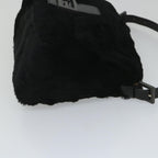 FENDI Mamma Baguette Shoulder Bag Fur Blackyk9200