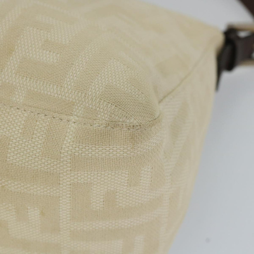 FENDI Zucca Canvas Mamma Baguette Shoulder Bag Beigeyk9224