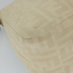FENDI Zucca Canvas Mamma Baguette Shoulder Bag Beigeyk9224