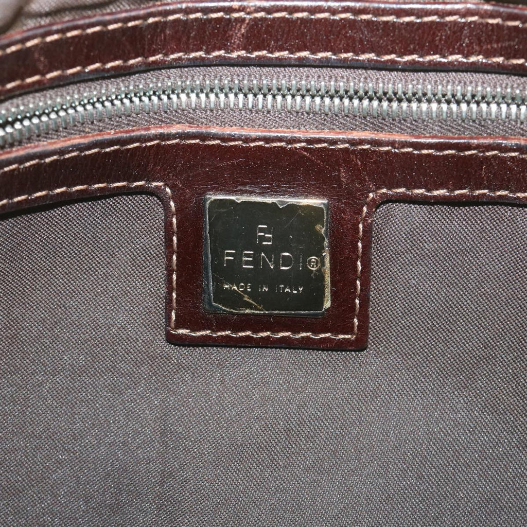 FENDI Zucca Canvas Mamma Baguette Shoulder Bag Beigeyk9224