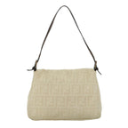 FENDI Zucca Canvas Mamma Baguette Shoulder Bag Beigeyk9224