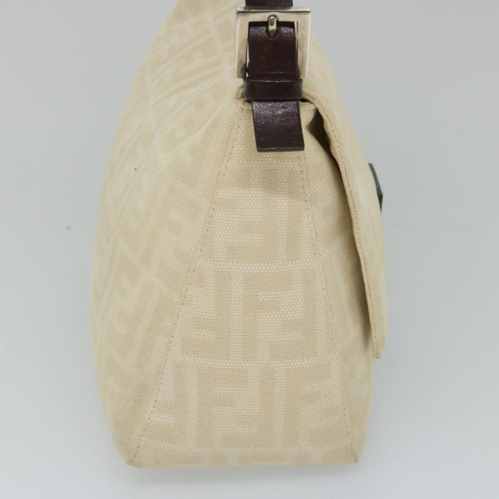 FENDI Zucca Canvas Mamma Baguette Shoulder Bag Beigeyk9224