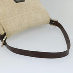 FENDI Zucca Canvas Mamma Baguette Shoulder Bag Beigeyk9224