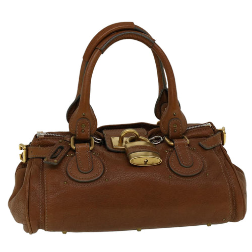 Chloe Paddington Shoulder Bag Leather Brown yk9237