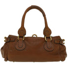 Chloe Paddington Shoulder Bag Leather Brown yk9237