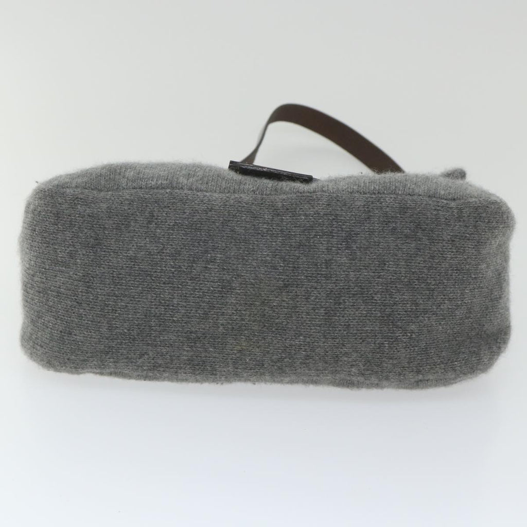 FENDI Mamma Baguette Shoulder Bag Wool Gray 2354 26325 099yk9247