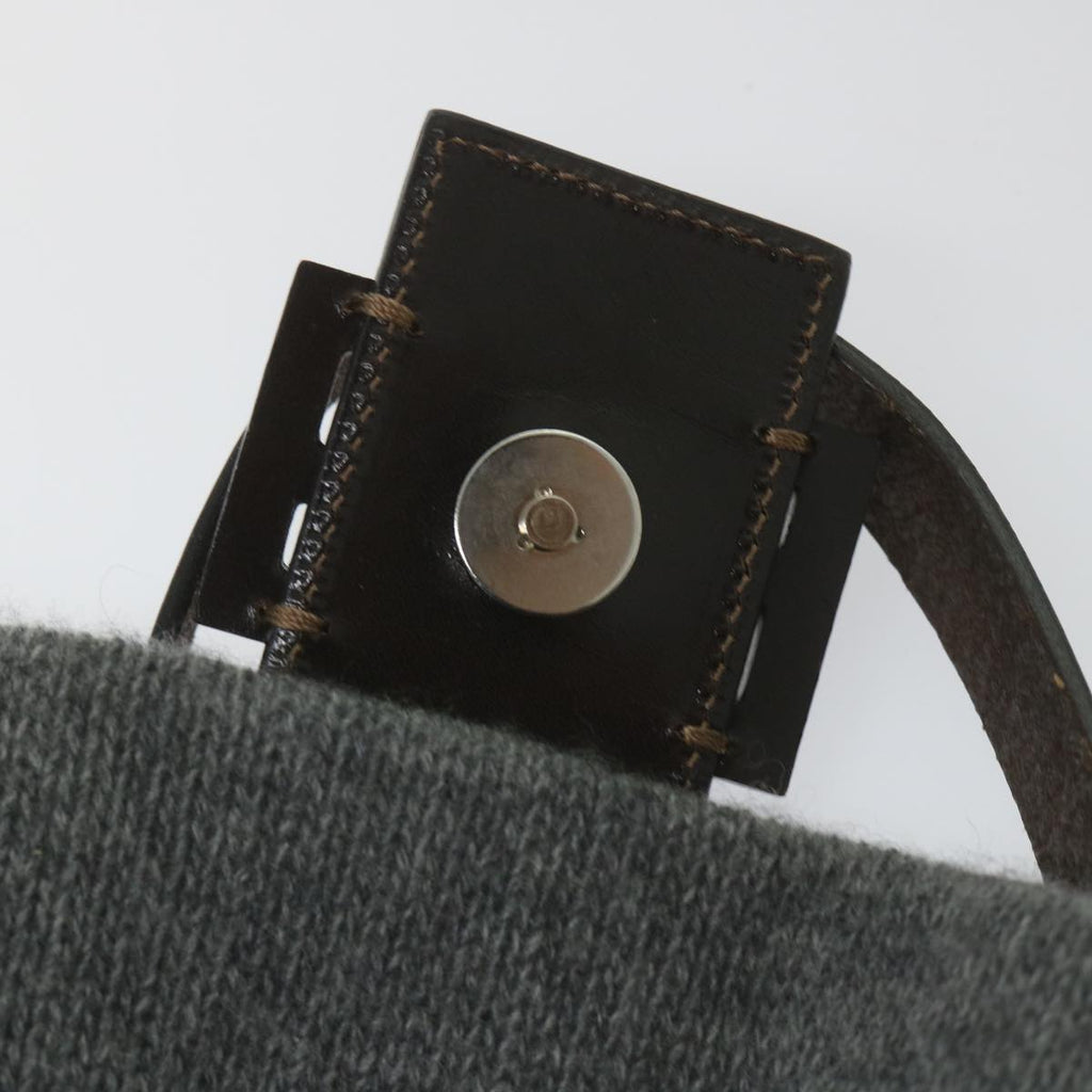 FENDI Mamma Baguette Shoulder Bag Wool Gray 2354 26325 099yk9247