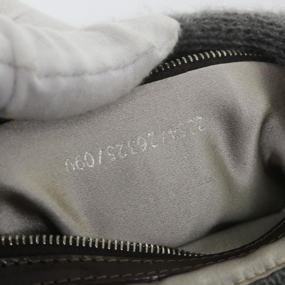 FENDI Mamma Baguette Shoulder Bag Wool Gray 2354 26325 099yk9247