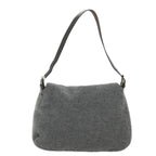 FENDI Mamma Baguette Shoulder Bag Wool Gray 2354 26325 099yk9247