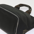 FENDI Hand Bag Canvas Blackyk9264