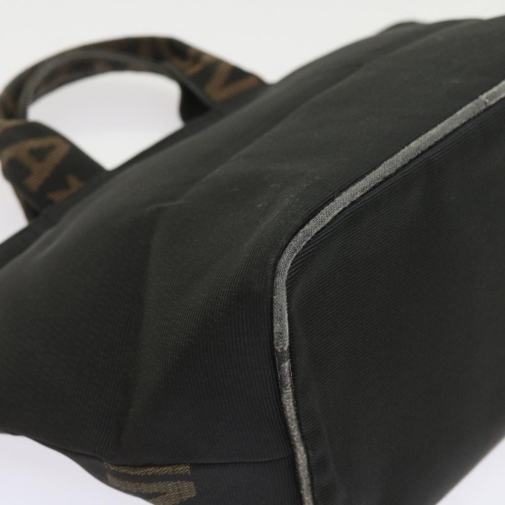 FENDI Hand Bag Canvas Blackyk9264