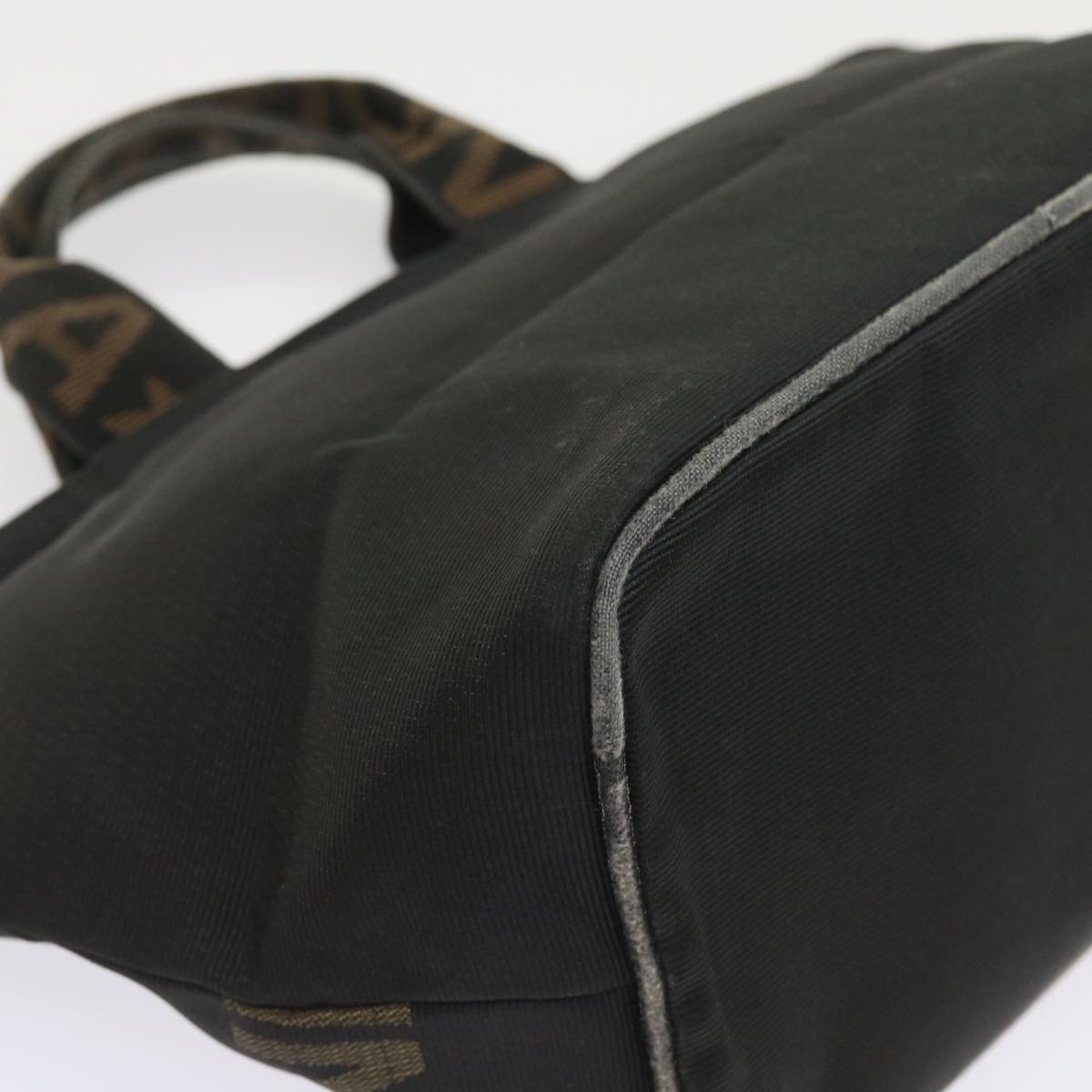 FENDI Hand Bag Canvas Blackyk9264