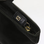 FENDI Hand Bag Canvas Blackyk9264