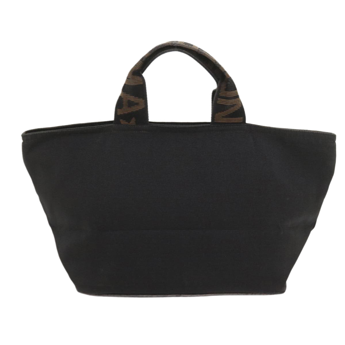 FENDI Hand Bag Canvas Blackyk9264