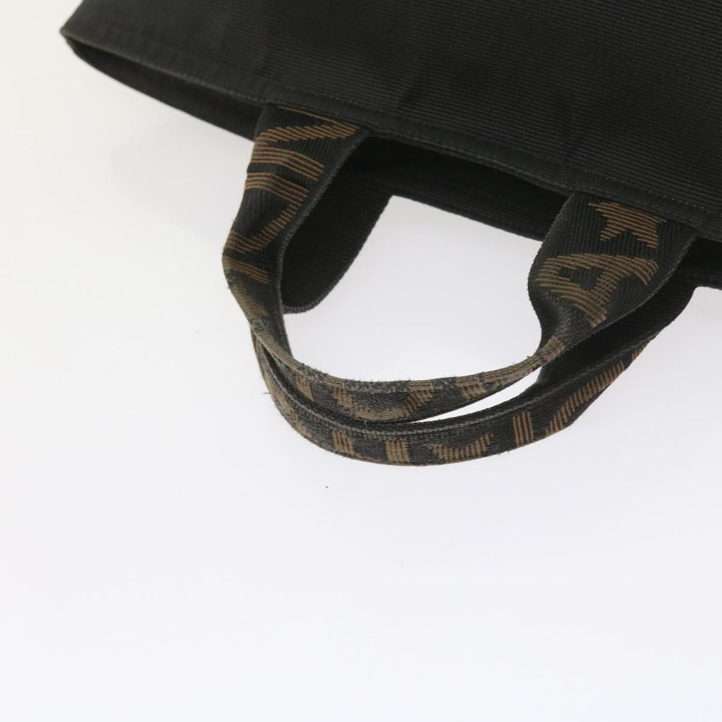 FENDI Hand Bag Canvas Blackyk9264