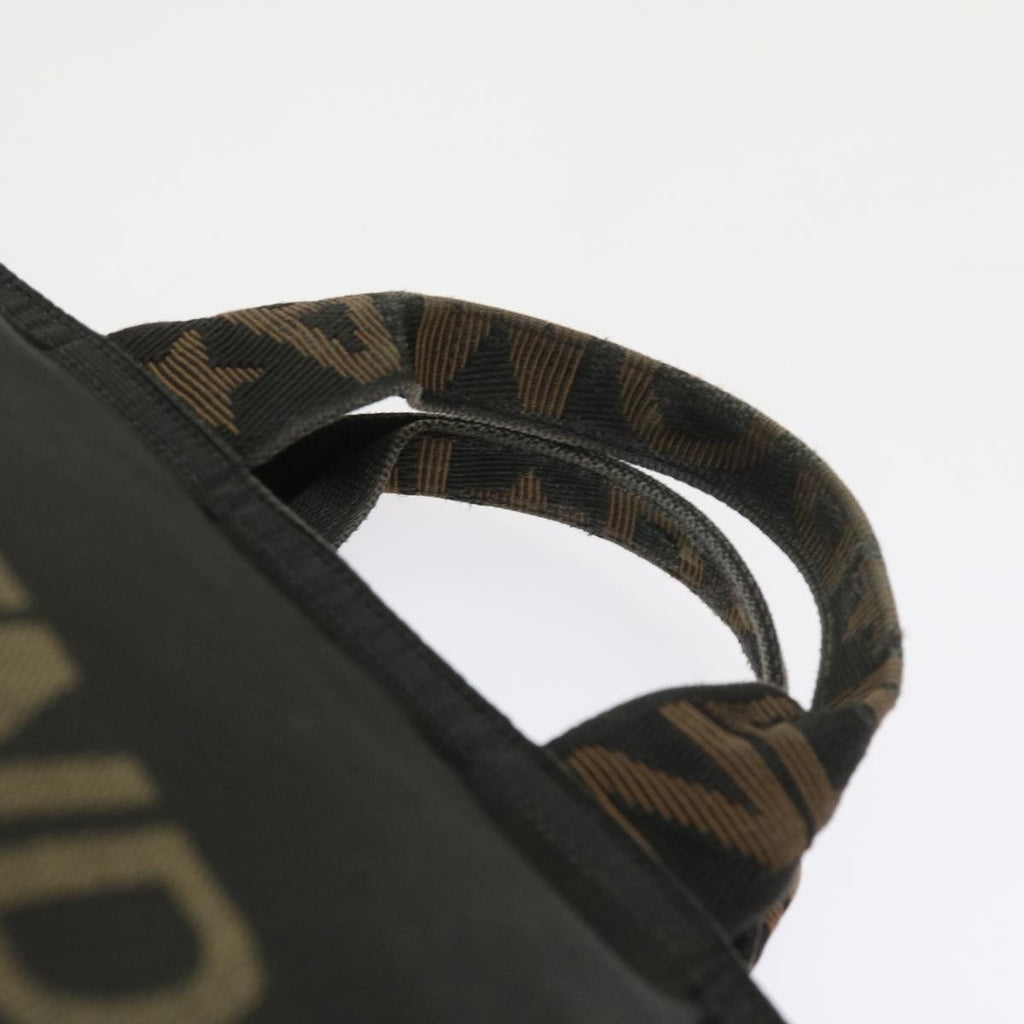 FENDI Hand Bag Canvas Blackyk9264