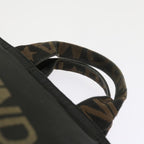 FENDI Hand Bag Canvas Blackyk9264