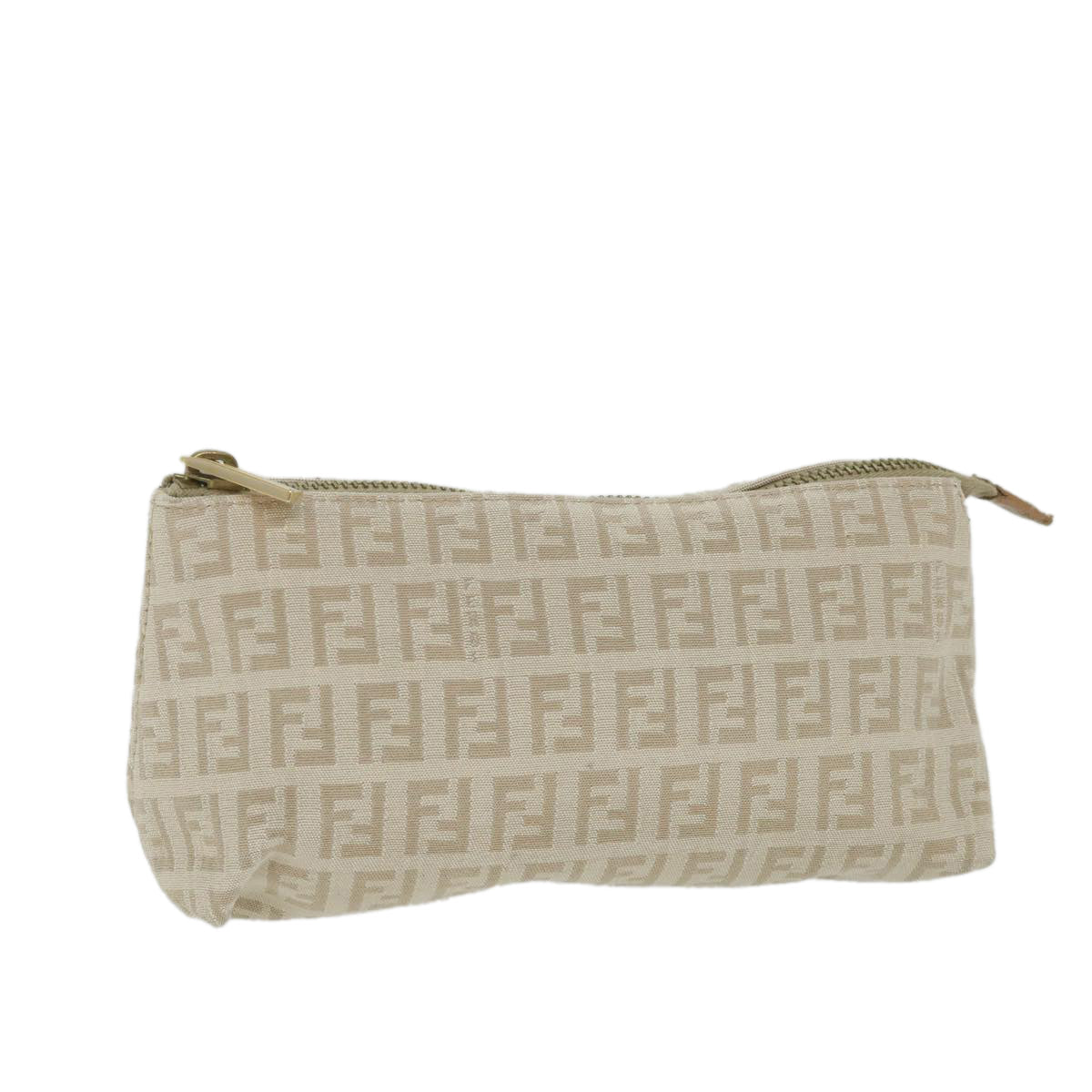 FENDI Zucchino Canvas Pouch Beigeyk9285