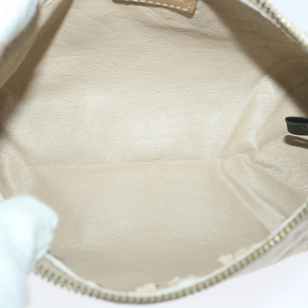 FENDI Zucchino Canvas Pouch Beigeyk9285