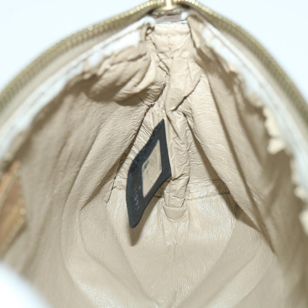 FENDI Zucchino Canvas Pouch Beigeyk9285
