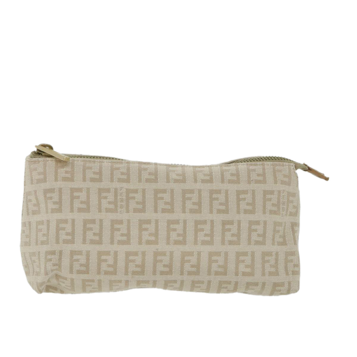 FENDI Zucchino Canvas Pouch Beigeyk9285