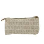 FENDI Zucchino Canvas Pouch Beigeyk9285