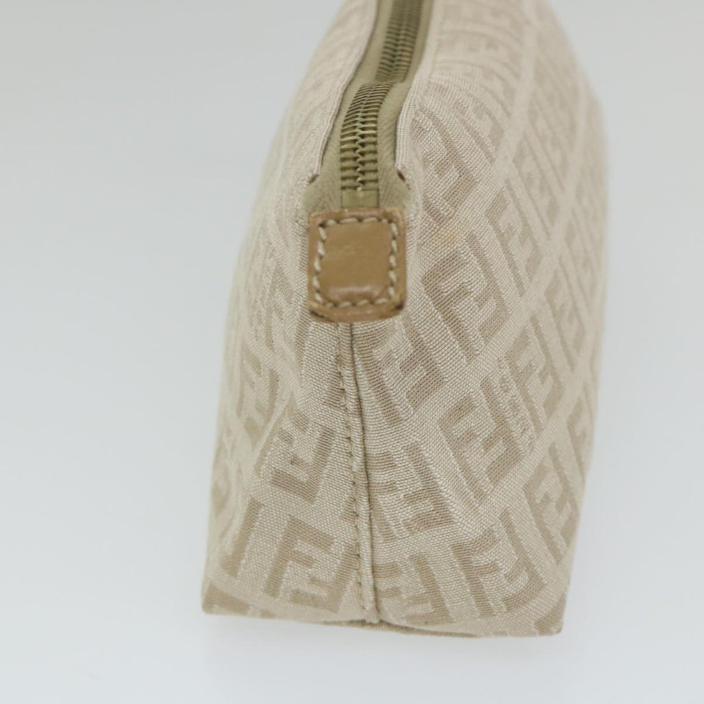 FENDI Zucchino Canvas Pouch Beigeyk9285