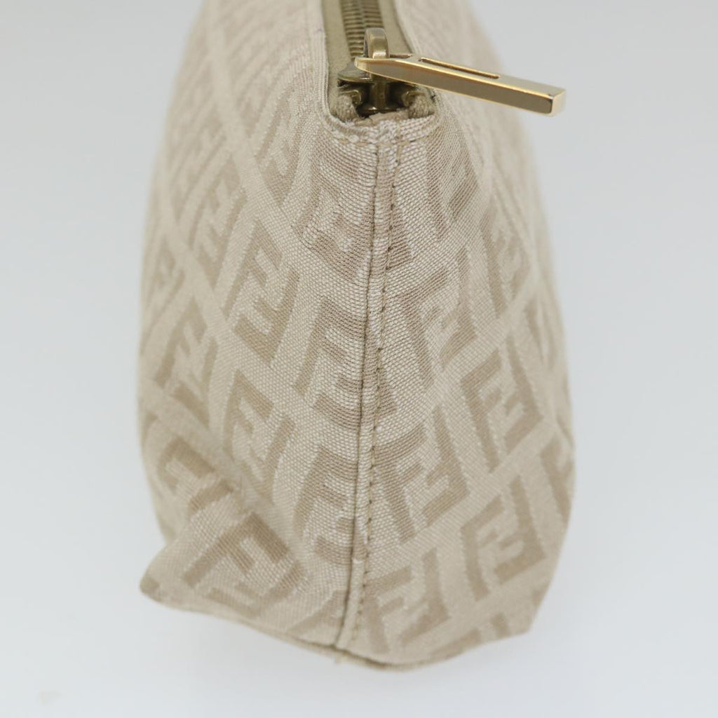 FENDI Zucchino Canvas Pouch Beigeyk9285