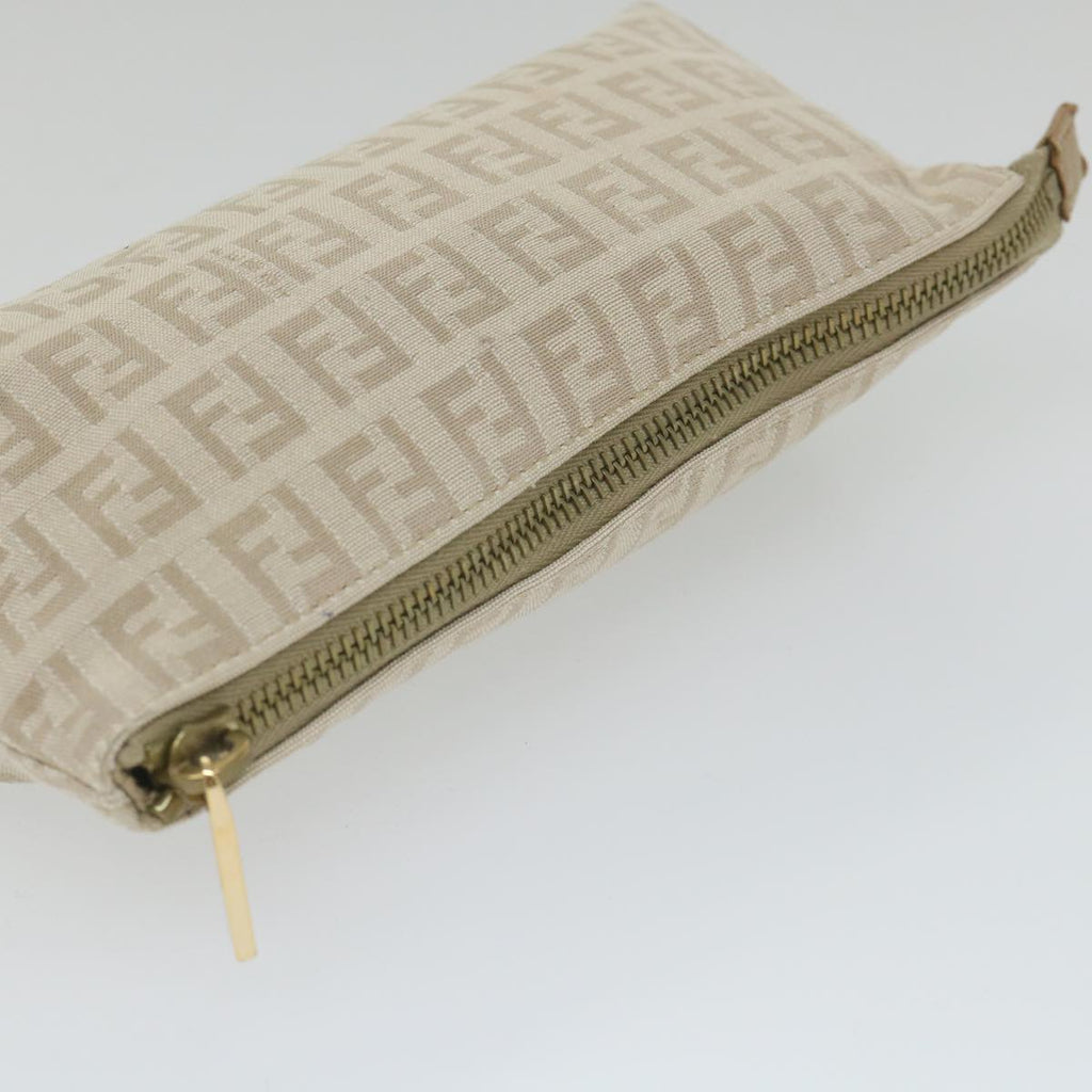 FENDI Zucchino Canvas Pouch Beigeyk9285