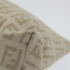 FENDI Zucchino Canvas Pouch Beigeyk9285