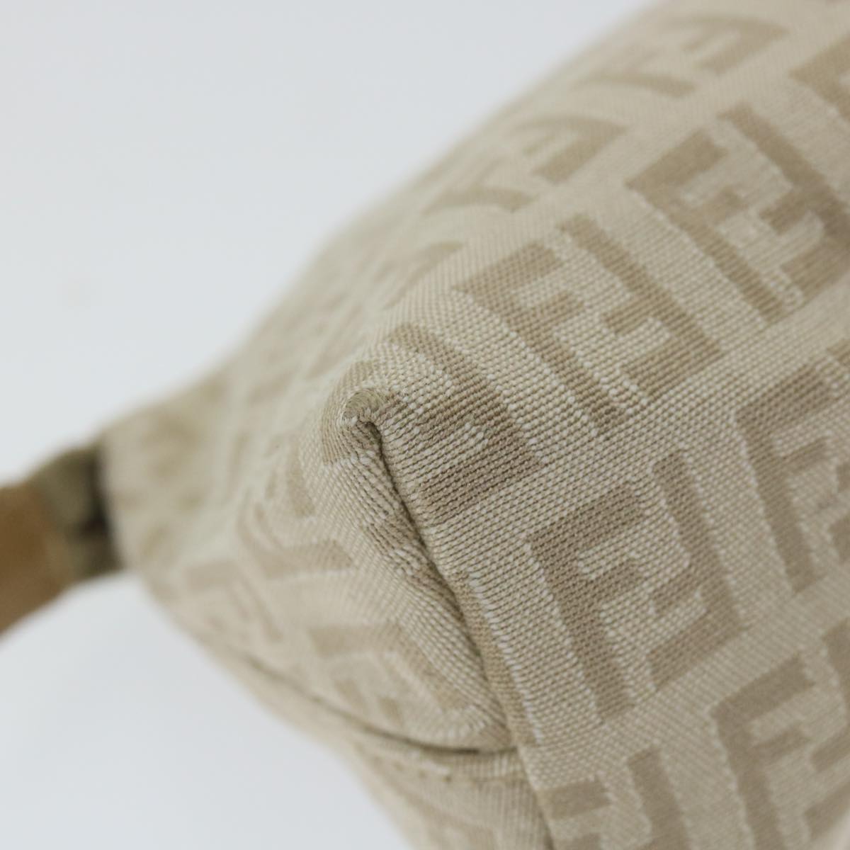 FENDI Zucchino Canvas Pouch Beigeyk9285