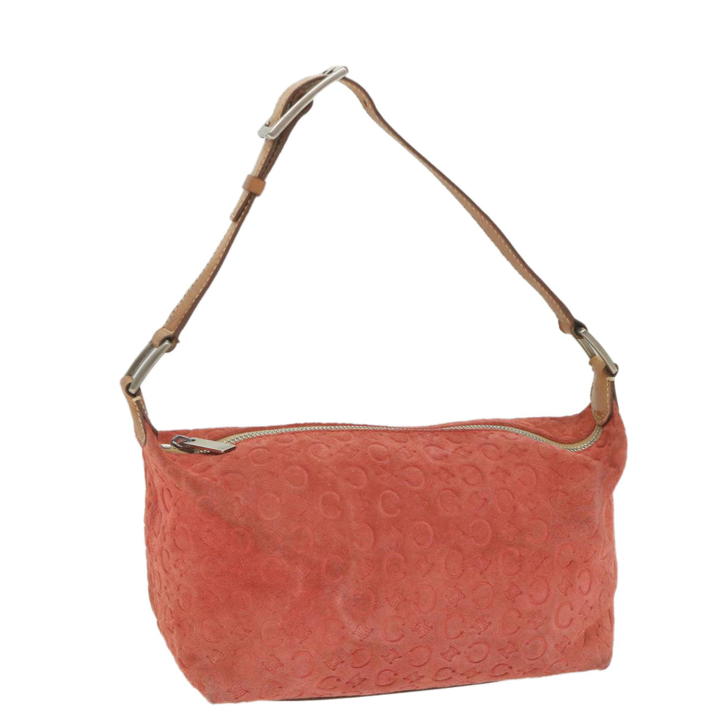 CELINE C Macadam Canvas Shoulder Bag Red 9316
