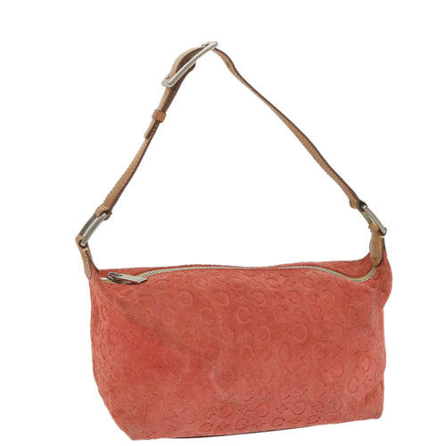 CELINE C Macadam Canvas Shoulder Bag Red 9316