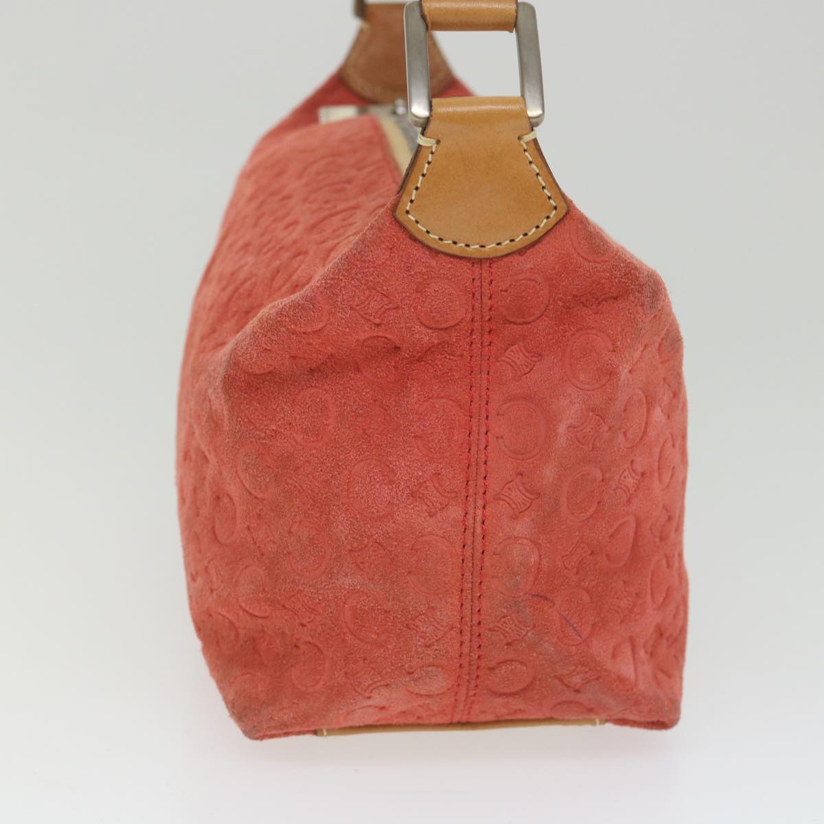 CELINE C Macadam Canvas Shoulder Bag Red 9316
