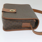 CELINE Macadam Canvas Shoulder Bag PVC Leather Brown 9354