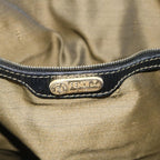 FENDI Zucca Canvas Boston Bag Brown Blackyk9376